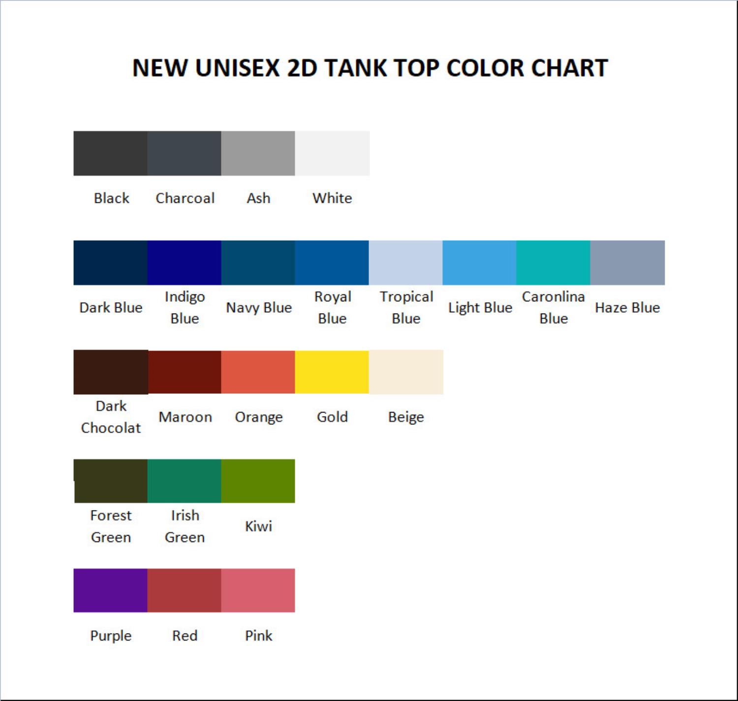 tank top color chart - Phasmophobia Store