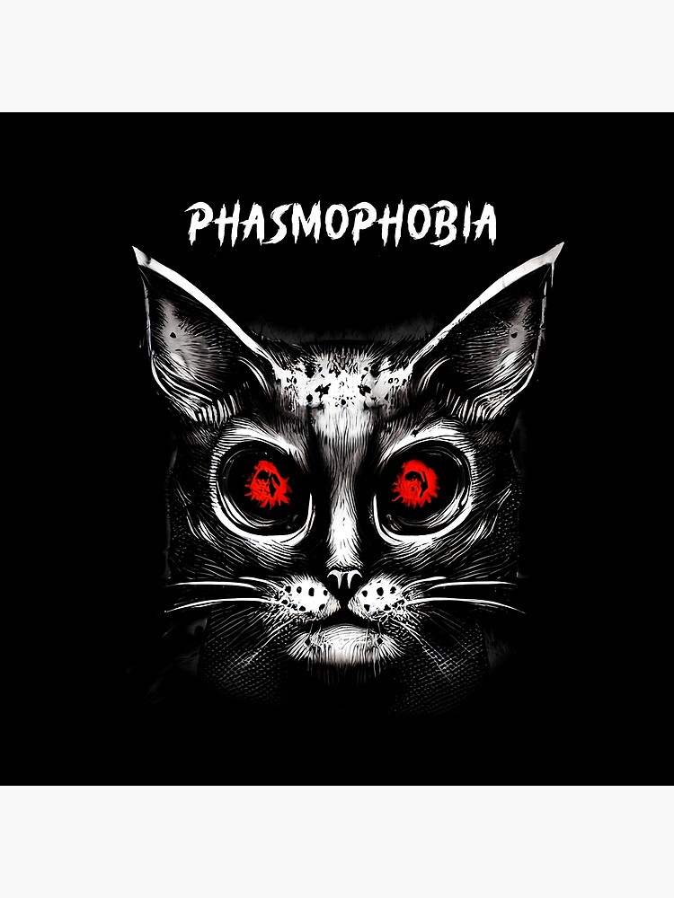 Phasmophobia Ghost Cat Throw Pillow - Image 2