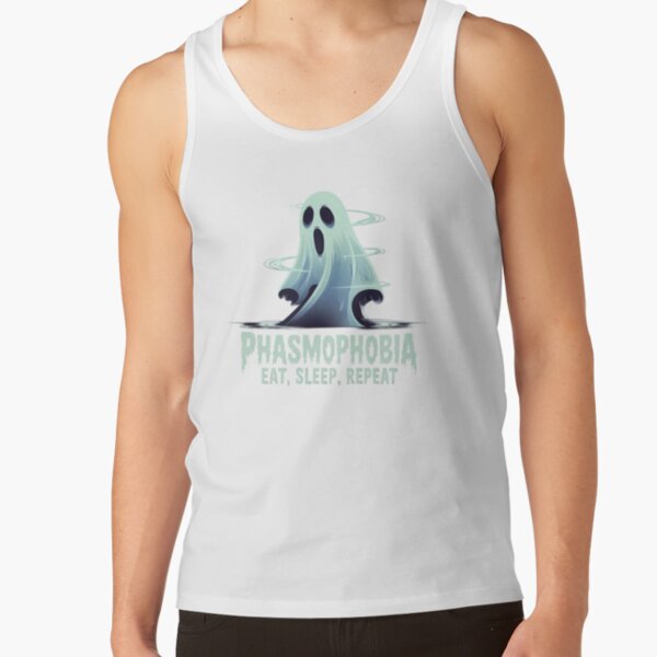 Phasmophobia Eat Sleep Repeat Tank Top - Image 2