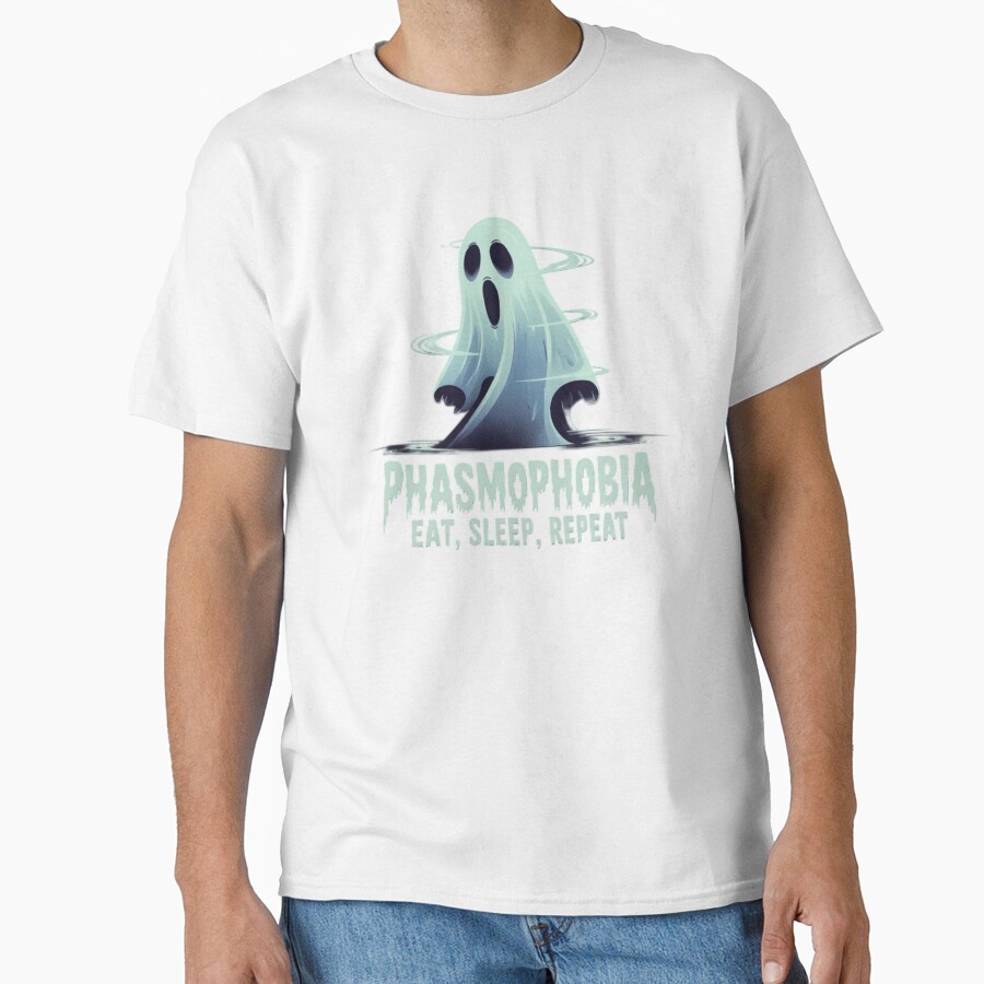 Phasmophobia Eat Sleep Repeat T-shirt - Image 2