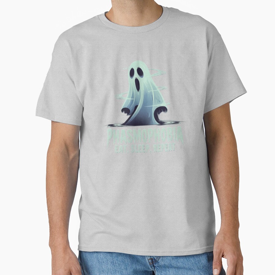 Phasmophobia Eat Sleep Repeat T-shirt - Image 4