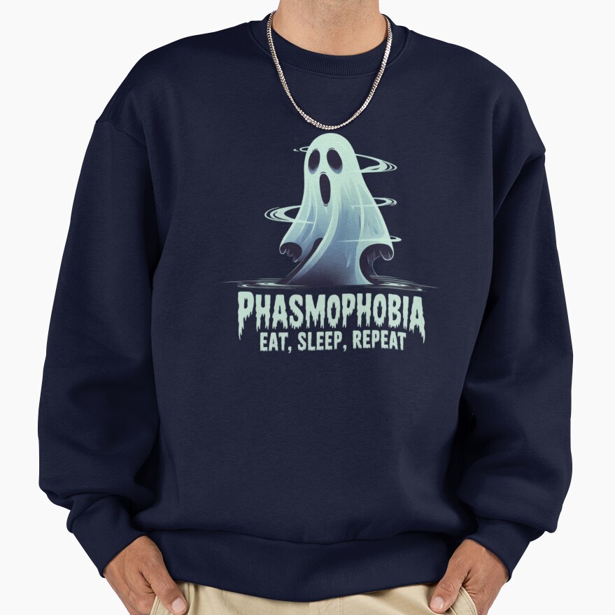 Phasmophobia Eat Sleep Repeat Sweatshirt - Image 5