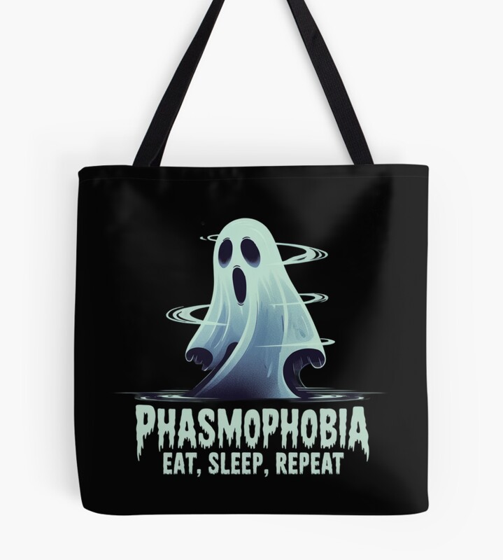 Phasmophobia Eat Sleep Repeat Tote Bag