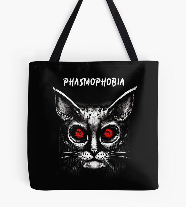Phasmophobia Ghost Cat Tote Bag