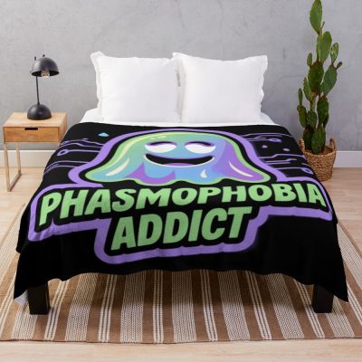 Phasmophobia Addict Graphic Throw Blanket