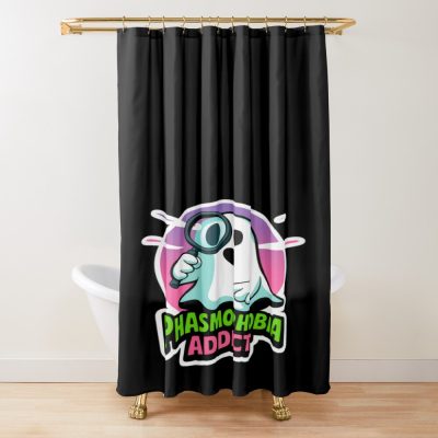 Phasmophobia Addict Gamer Shower Curtain