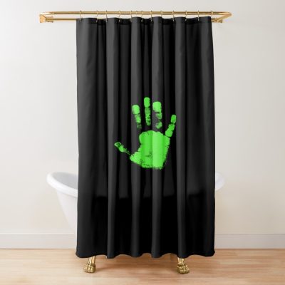 Phasmophobia Fingerprints Evidence Shower Curtain