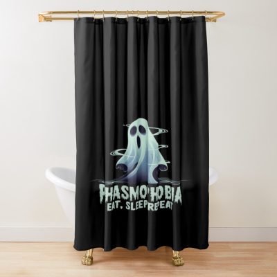 Phasmophobia Eat Sleep Repeat Shower Curtain