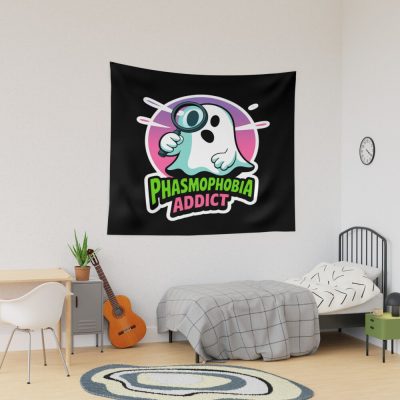 Phasmophobia Addict Gamer Tapestry
