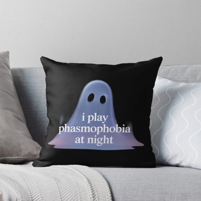 Phasmophobia Late Night Investigator Throw Pillow