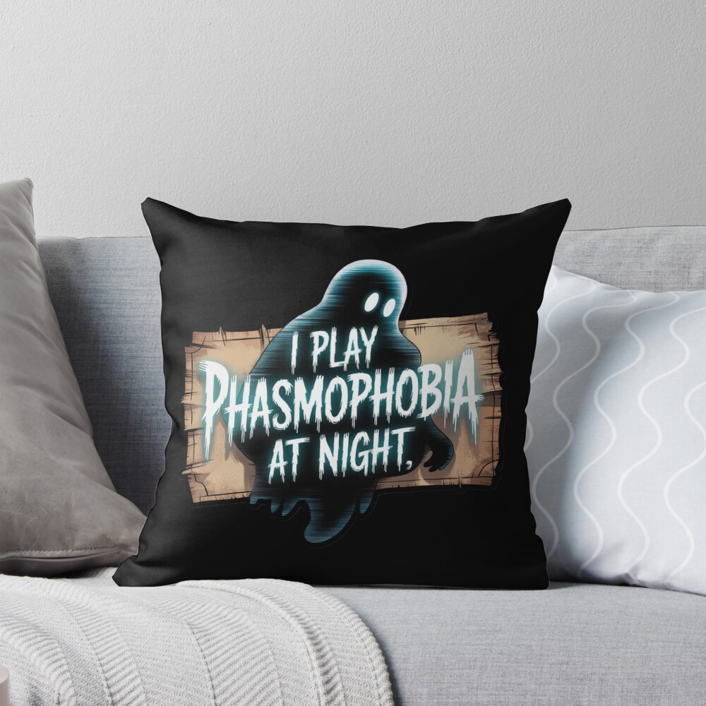Phasmophobia Paranormal Night Shift Throw Pillow