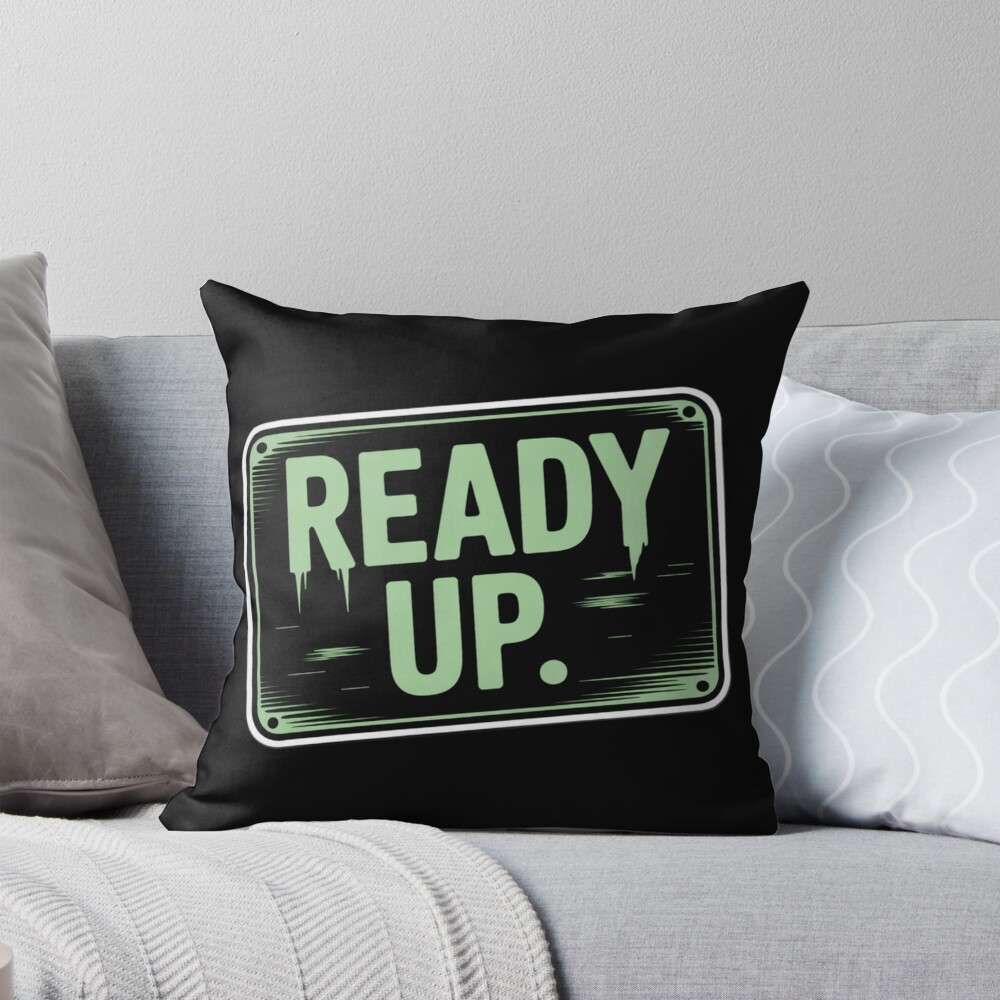Phasmophobia Ready Up Throw Pillow