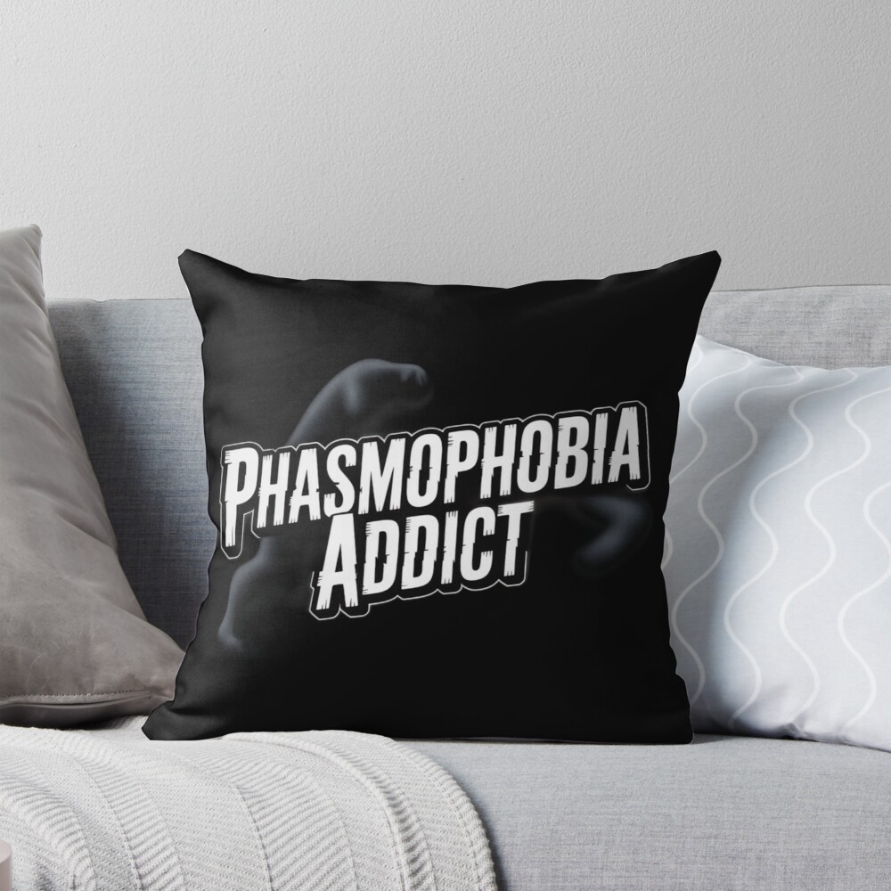 Phasmophobia Addict Funny Throw Pillow