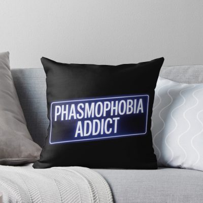 Phasmophobia Addict Squad Throw Pillow
