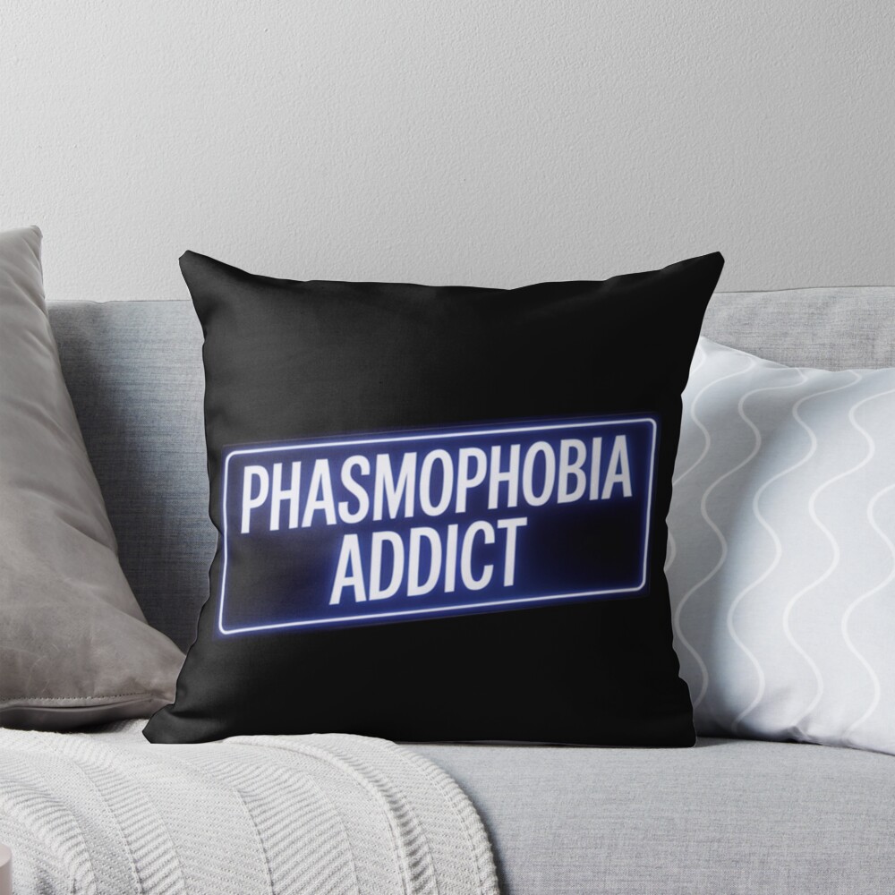 Phasmophobia Addict Squad Throw Pillow